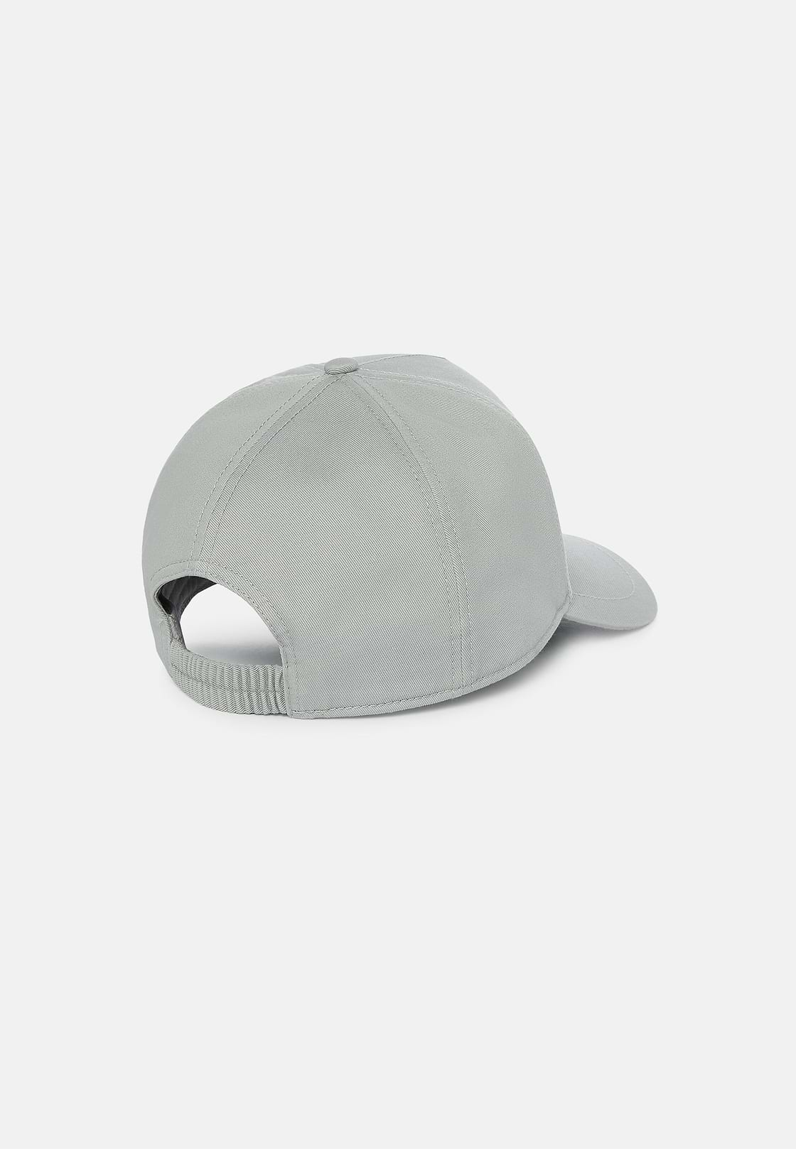 Cotton Baseball Cap With Visor, Grey, hi-res