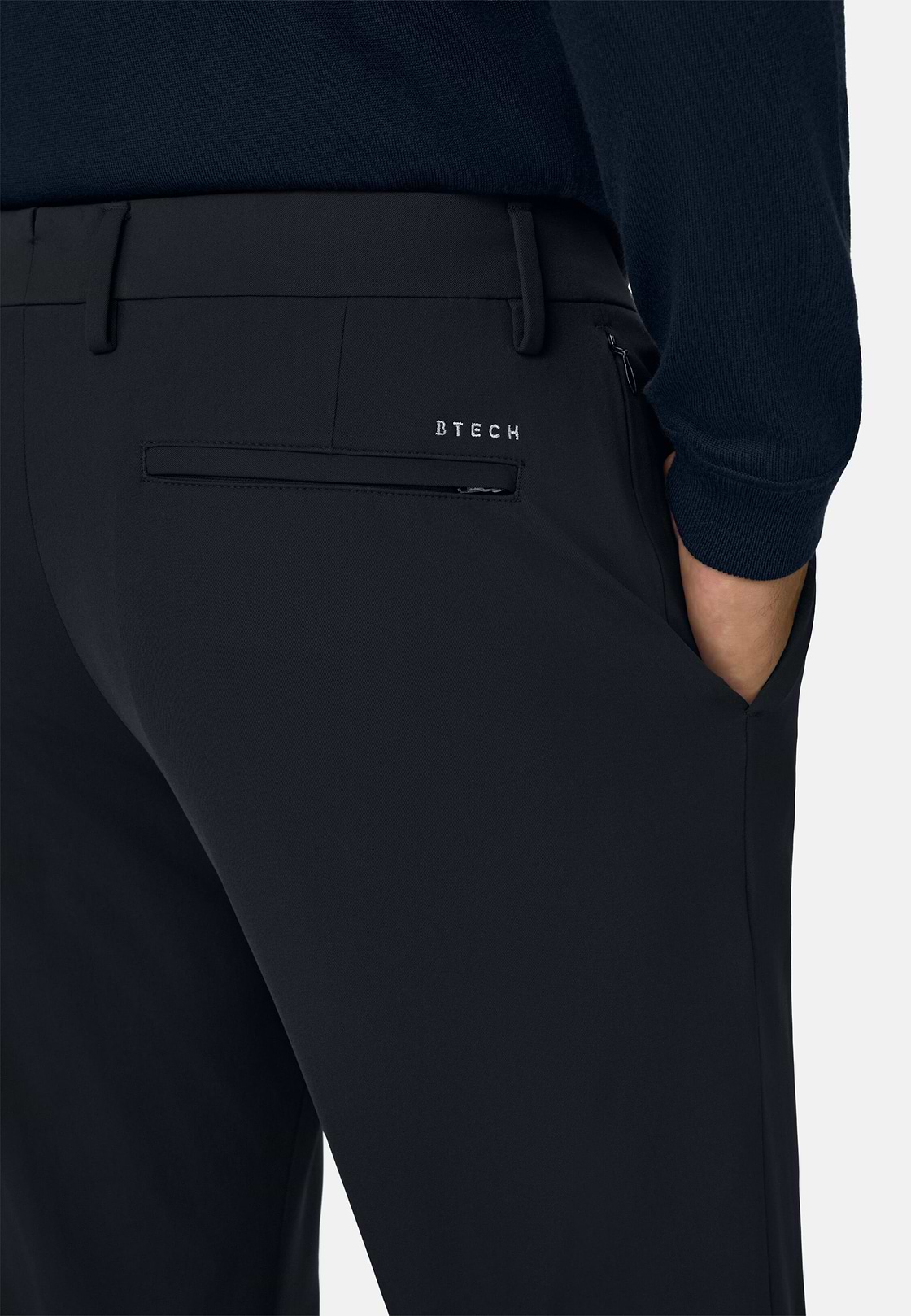 Hose aus B Tech Performance Stretch Nylon, Navy blau, hi-res, 3