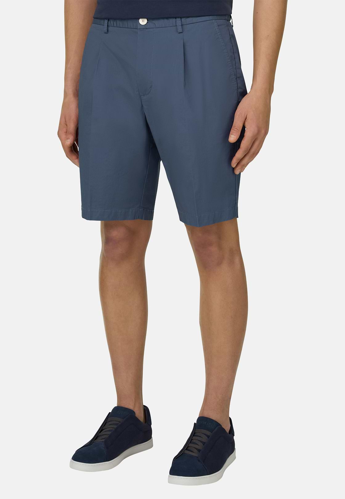 Bermuda In Cotone Con Coulisse, Air-blu, hi-res, 1