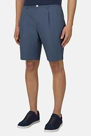 Bermuda In Cotone Con Coulisse, Air-blu, thumb, 1