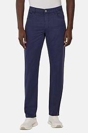 Stretch Cotton/Tencel Jeans, Navy blue, hi-res