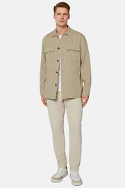 Veste Chemise En Lin, Taupe, hi-res