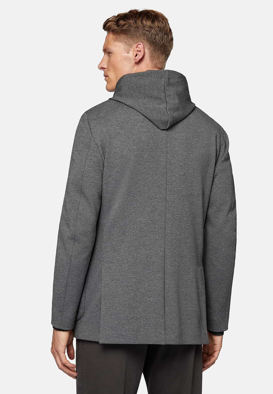 Madison Charcoal Cotton Blend Sweatshirt Jacket, Charcoal, hi-res