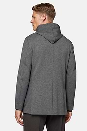 Madison Charcoal Cotton Blend Sweatshirt Jacket, Charcoal, hi-res