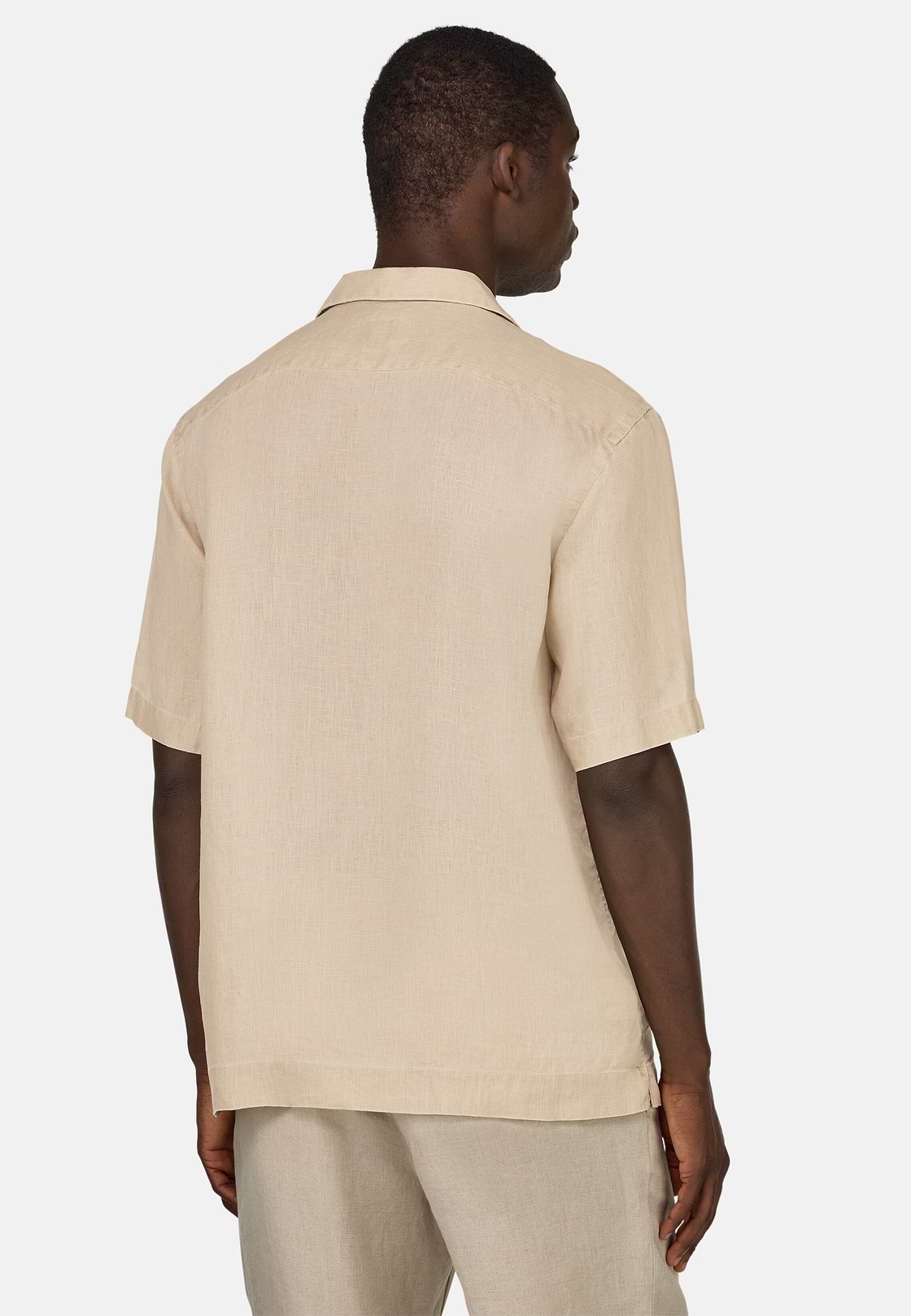 Regular Fit Linen Shirt, Beige, hi-res