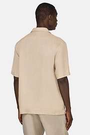 Regular Fit Linen Shirt, Beige, hi-res