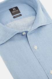 Regular Fit Linen Shirt, Indigo, hi-res