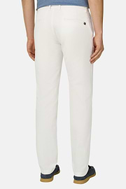 Stretch Cotton Trousers, White, thumb, 4