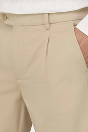Bermuda En Coton Tencel Extensible, Sable, thumb, 4
