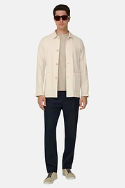 Giacca Camicia In Cotone Lino, Sabbia, thumb, 2