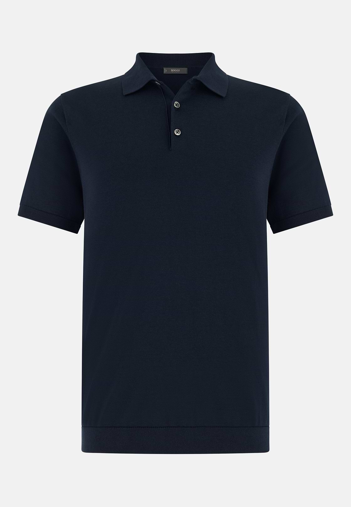 Polo Di Maglia In Cotone Seta, Navy, hi-res, 5