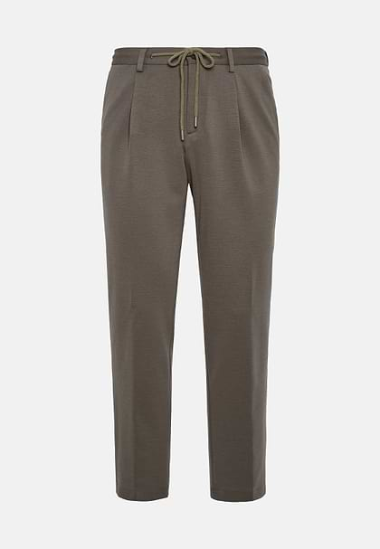 Pantaloni In Lana B Tech, Taupe, hi-res