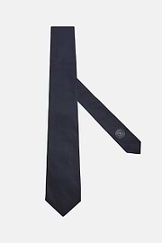 Silk Jacquard Tie, Navy blue, hi-res