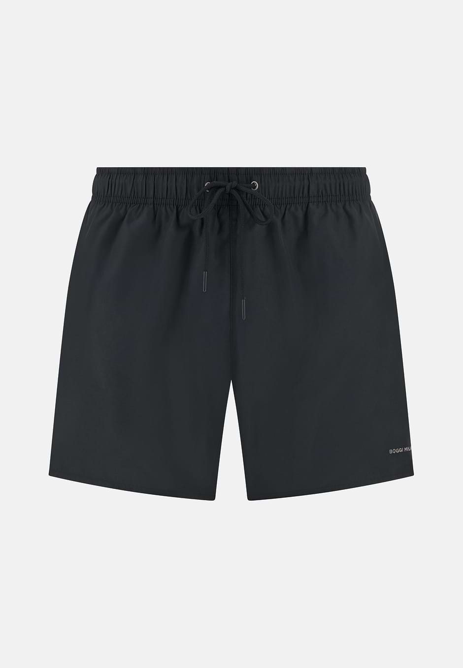 Plain Technical Swimsuit, Black, hi-res