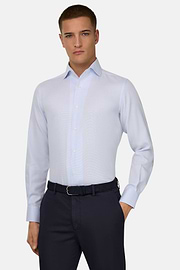 Camicia In Cotone Regular Fit, Azzurro, thumb, 1