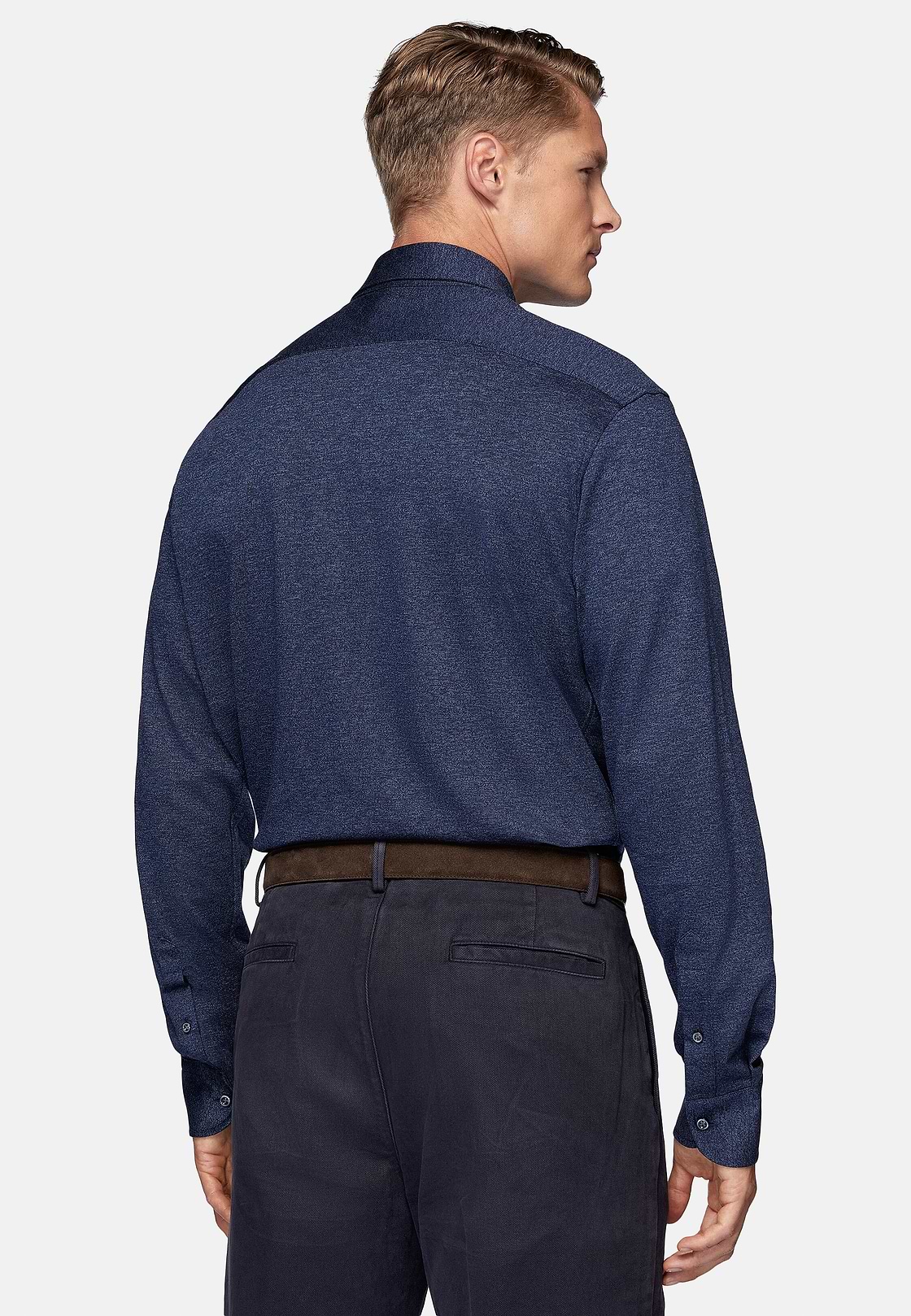 Regular Fit Cotton Jersey Polo Shirt, Navy blue, hi-res