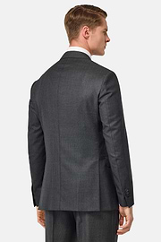 Pure Wool Bird's Eye Jacket, Medium grey, hi-res
