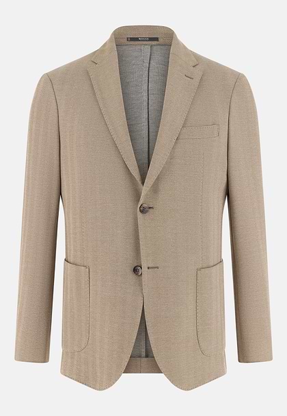 Giacca Resca In Misto Cotone B Jersey, Taupe, hi-res