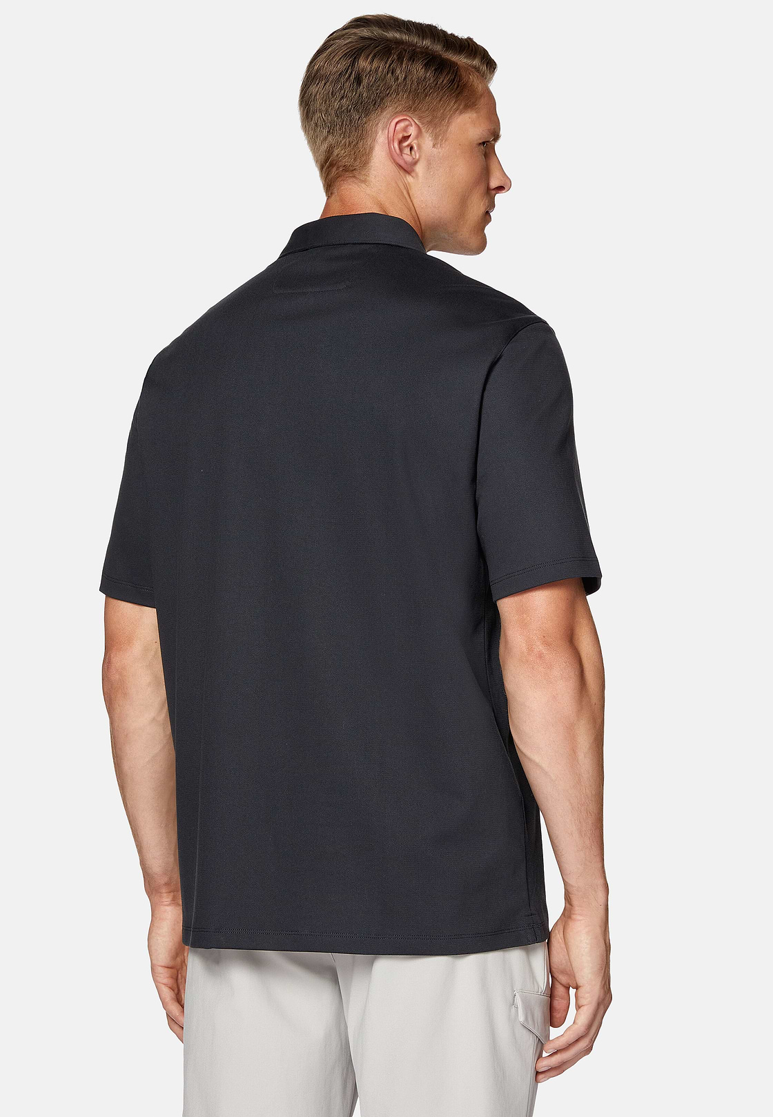 High-Performance Piqué Polo Shirt, Charcoal, hi-res