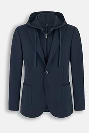 Sweatshirt Blazer Madison in Cotton Blend B Jersey, Navy blue, thumb, 6