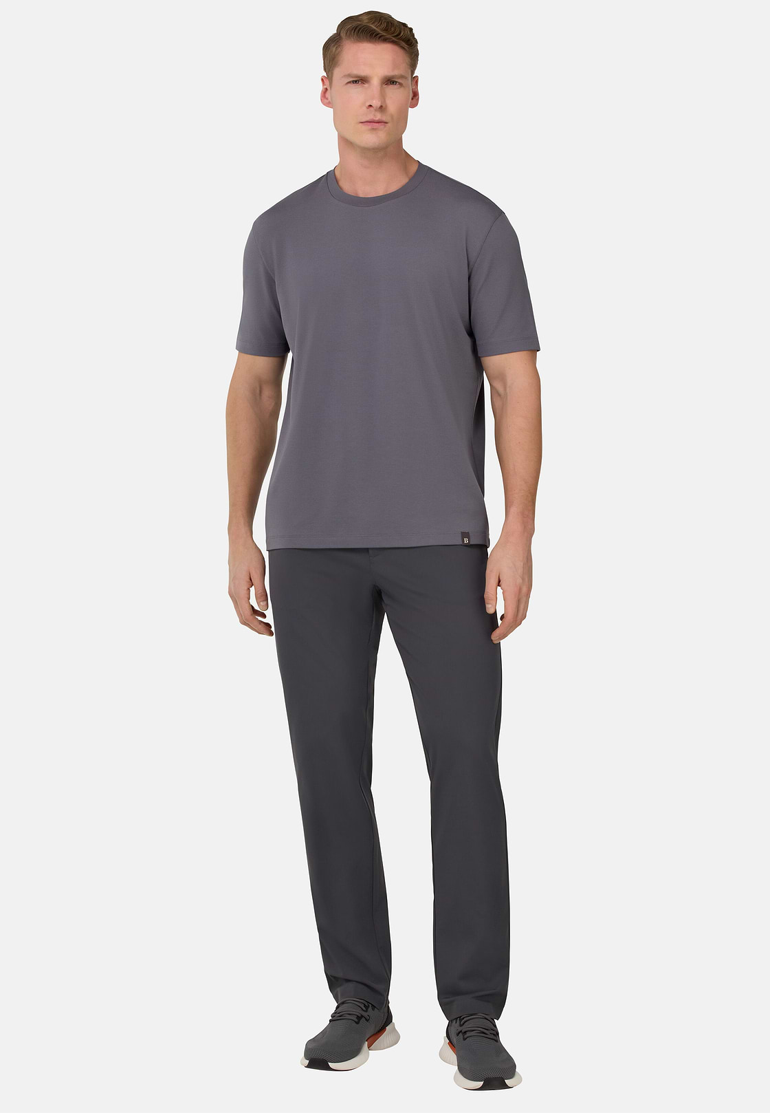Pantaloni In Nylon Elasticizzato B Tech, Grigio scuro, hi-res