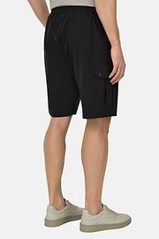 Nylon Bermuda Shorts, Black, thumb, 4
