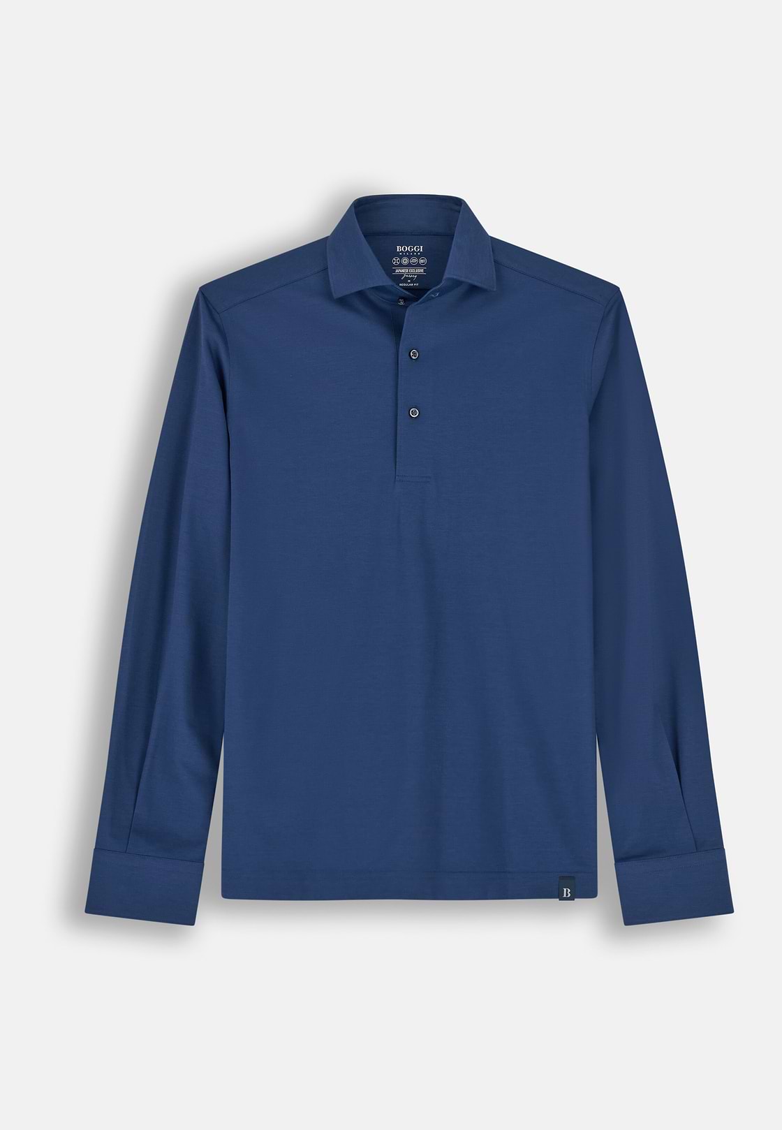 Polo En Jersey Japonais, bleu marine, hi-res, 5