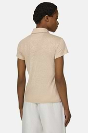 Polo en lin extensible, Sable, thumb, 3
