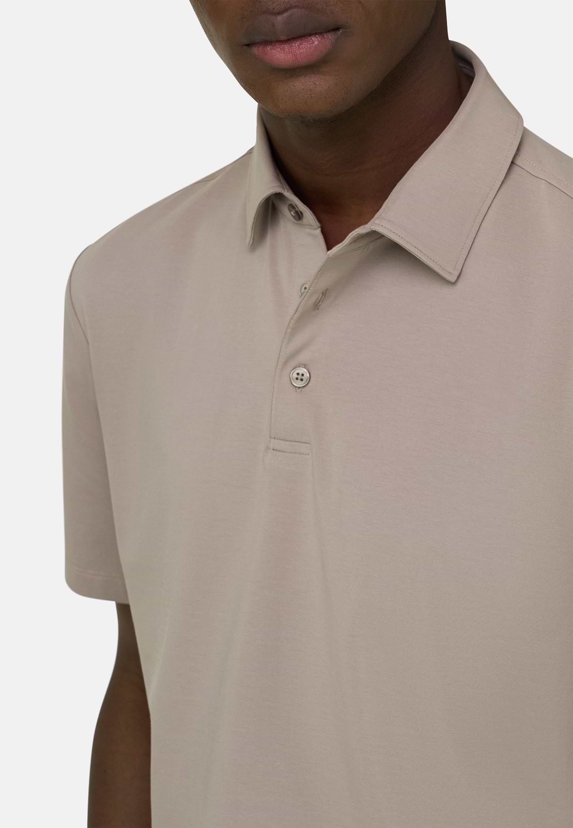 Polo Aus Elastischer Supima-Baumwolle, Taupe, hi-res, 4