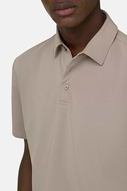 Polo Aus Elastischer Supima-Baumwolle, Taupe, thumb, 4