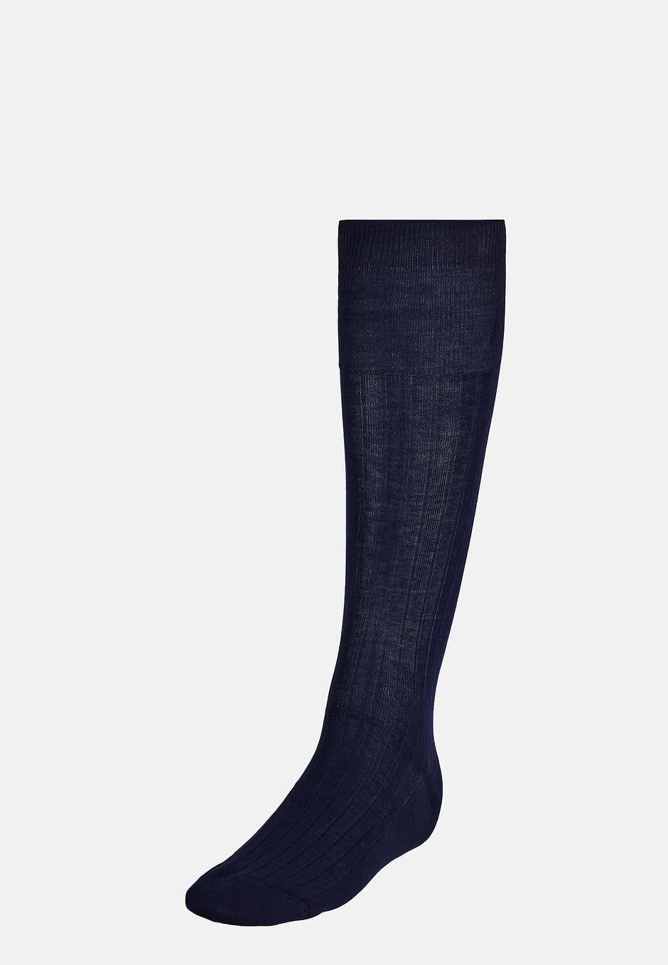 Cotton Lisle Socks, Navy blue, hi-res