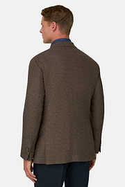 Blazer Micro Patterned Wool Cashmere, Brown, thumb, 4