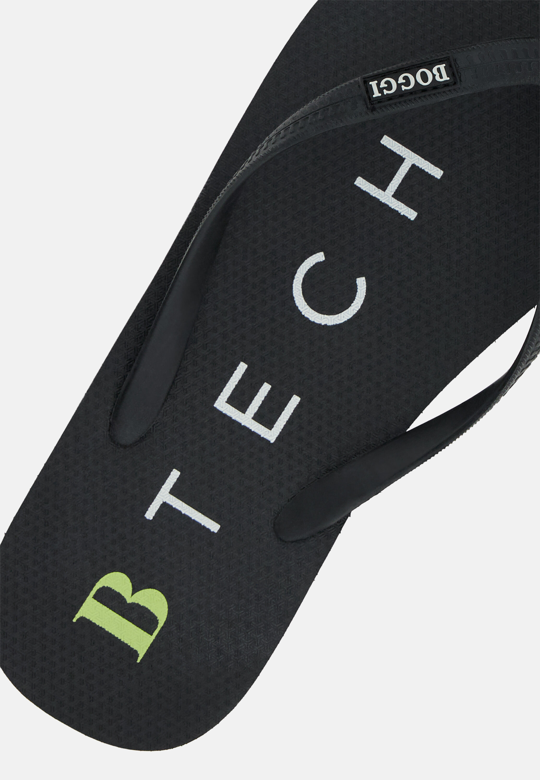 Tongs Imprimées En Caoutchouc, Noir, hi-res
