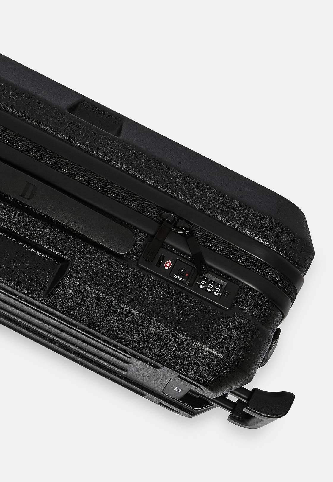 Black Polycarbonate Cage Trolley Suitcase, Black, hi-res