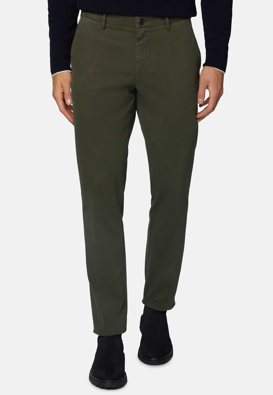 Stretch Cotton Trousers, , hi-res