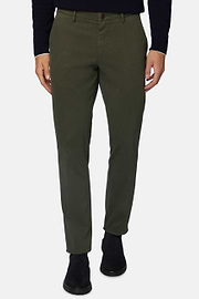 Stretch Cotton Trousers, , hi-res