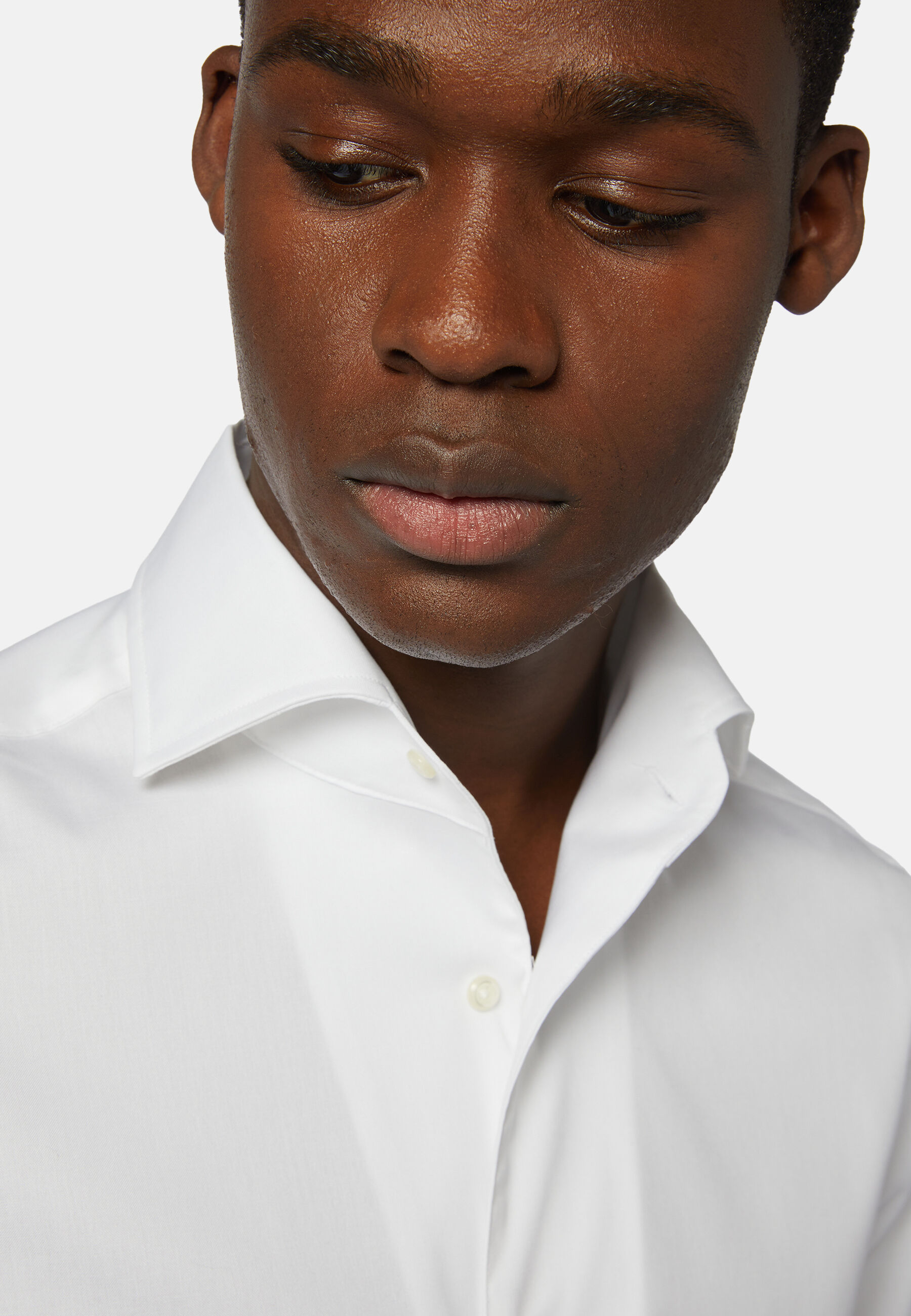 Camicia In Pin Point Di Cotone Regular Fit, Bianco, hi-res, 4