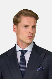 Double-Breasted Pattern Wool Suit, Navy blue, thumb, 4