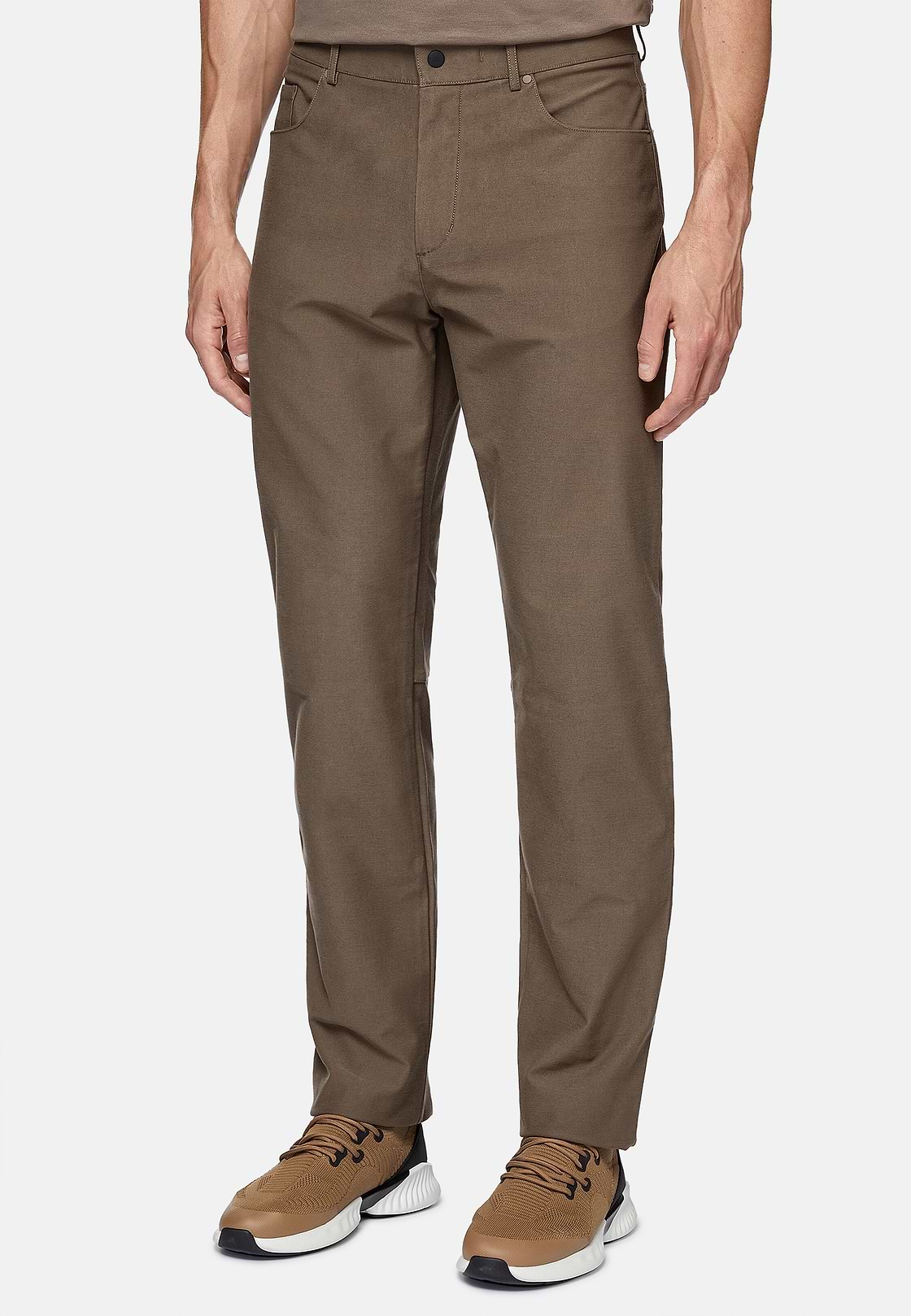 B Tech Jeans in Technical Fabric, Taupe, hi-res