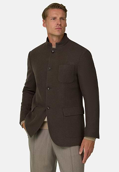 Blazer Guru Collar Padded Wool Cashmere
