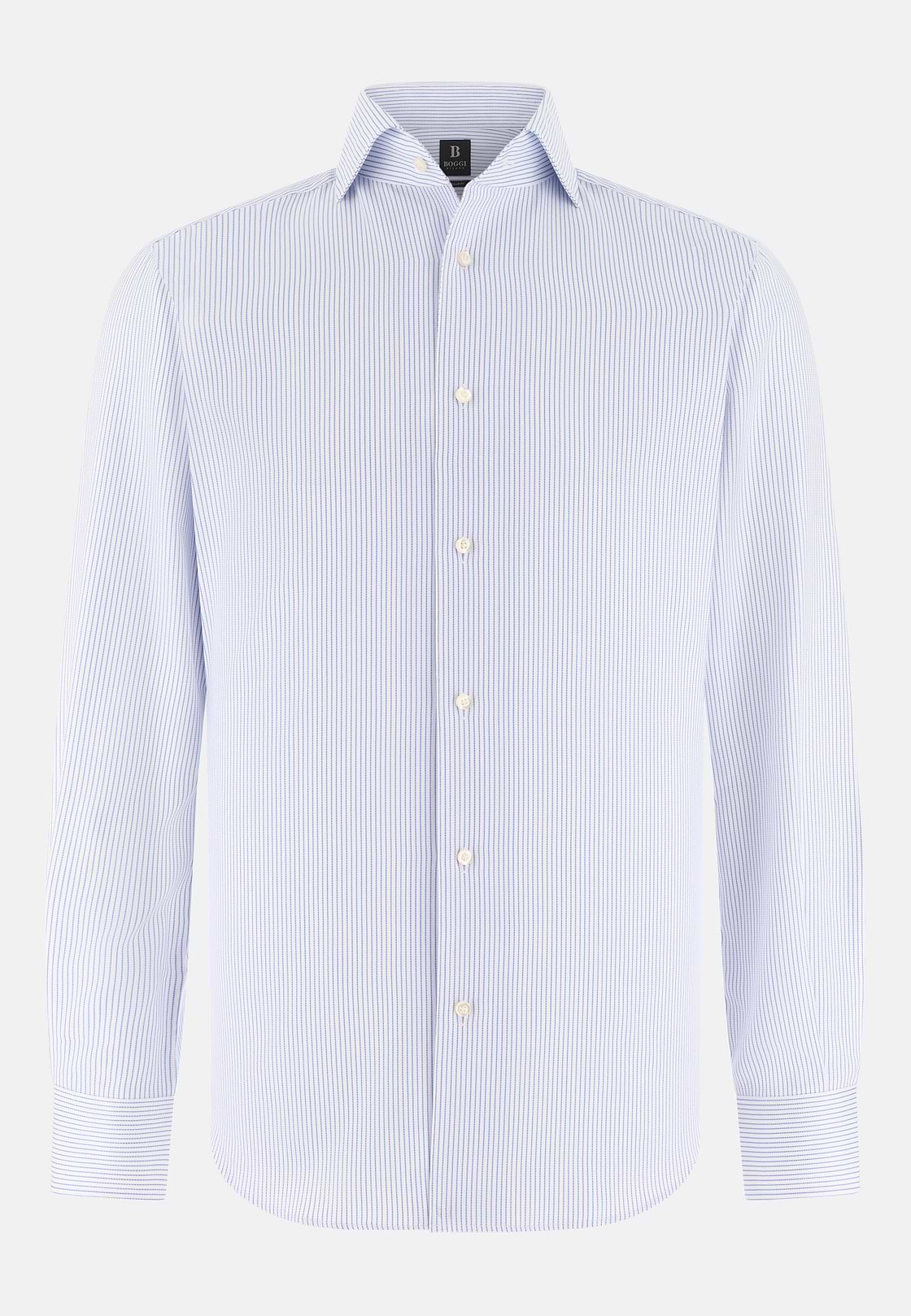 Camicia In Cotone Regular Fit, Azzurro, hi-res, 6