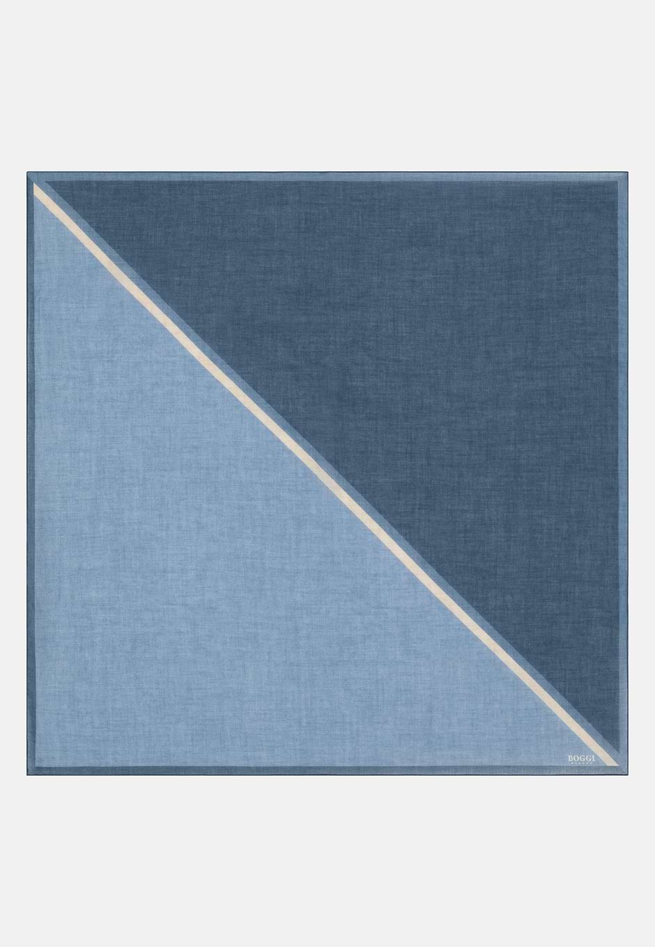 Colour Block Cotton Bandana, Blue, hi-res
