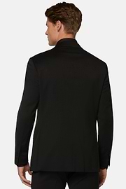 Schwarzes Sakko Aus Stretch-Wolltwill, Schwarz, hi-res