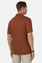 Polo In Misto Lino, Rouge, thumb, 3