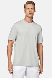 T-shirt En Coton Supima Extensible, Light grey, hi-res