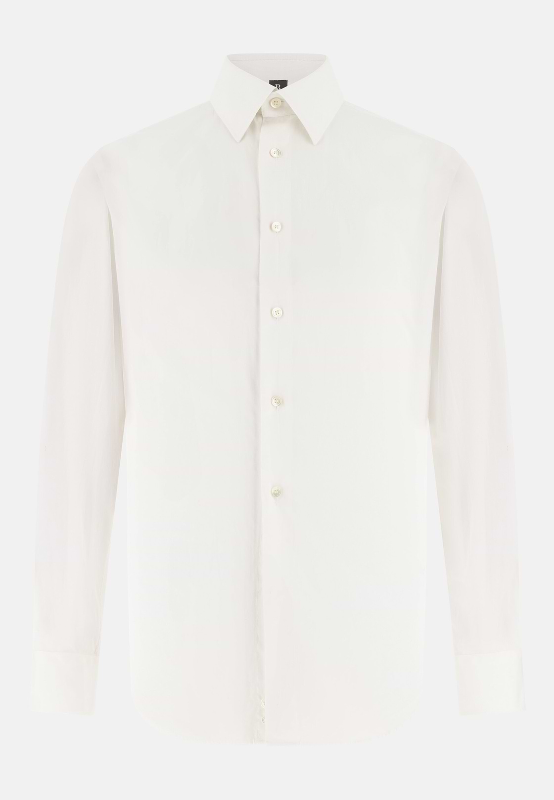 Camicia In Popeline Di Cotone Regular Fit, Bianco, hi-res, 6