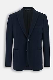 Blazer Micro Patterned Wool Blend, Navy blue, thumb, 6