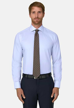 Overhemd in Katoen Dobby Slim Fit