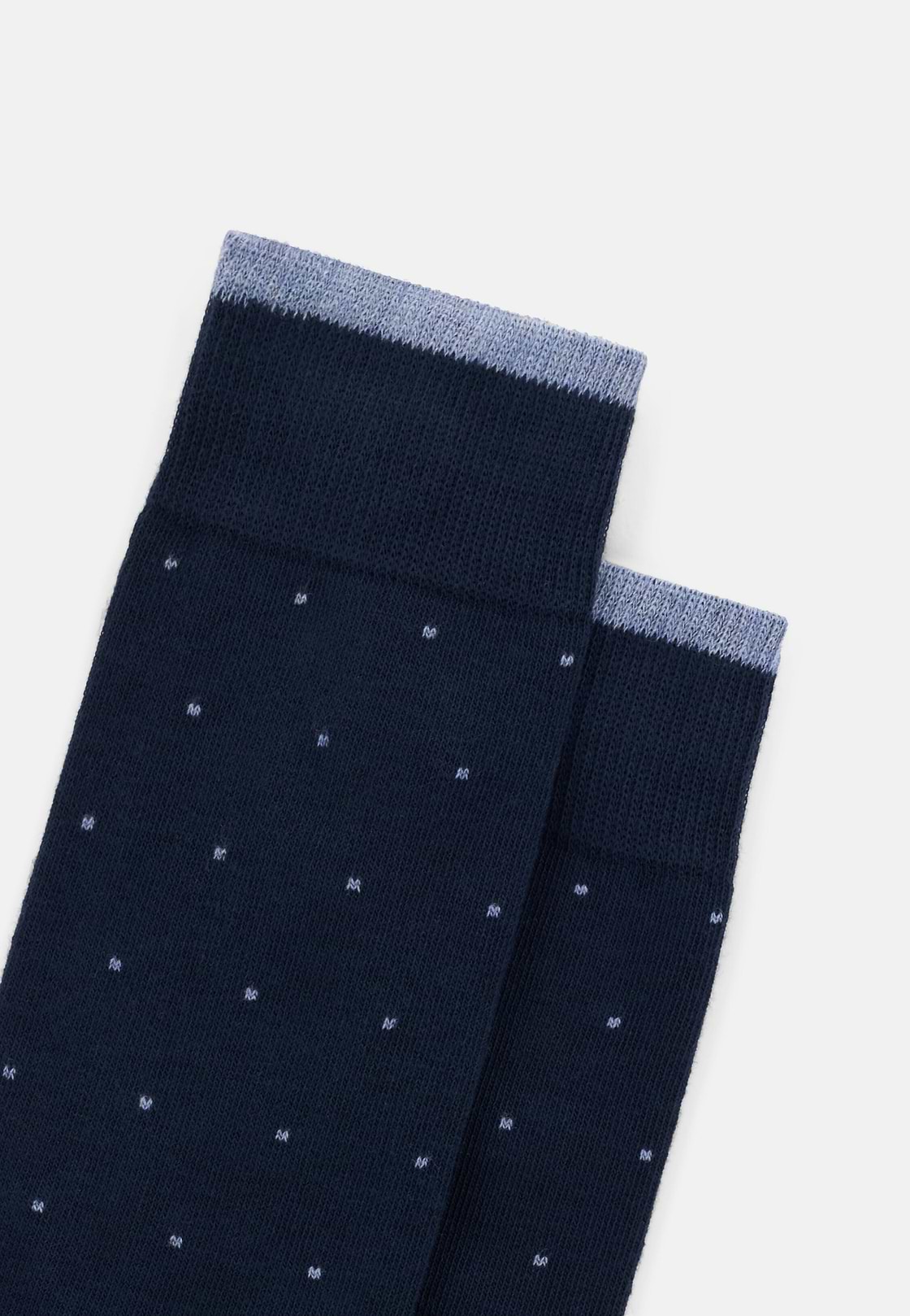 Short Socks Polka Dot Cotton Blend, Navy blue, hi-res, 3