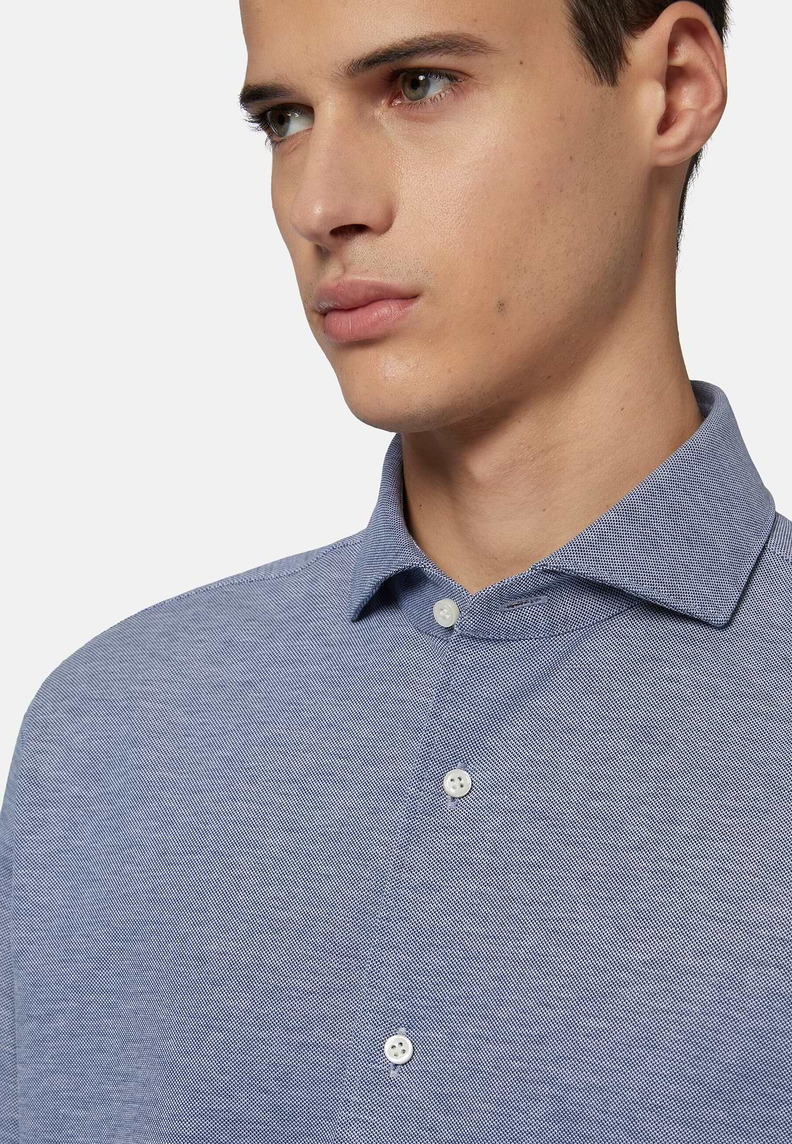 Camisa Polo de Piqué, Azul, hi-res